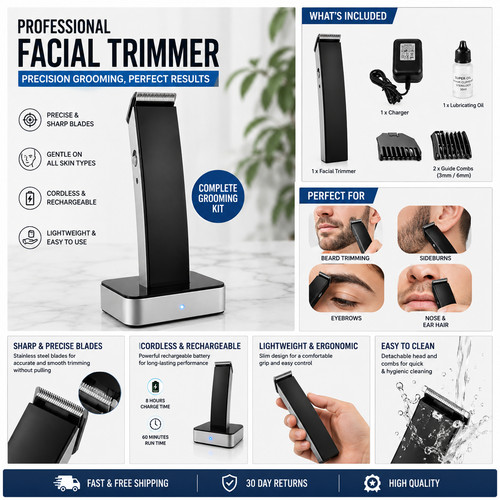 Electric mens beard trimmer - electric,